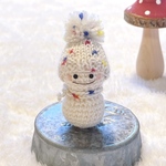 ニット帽かぶった雪だるまちゃん(磁石入り)☃️