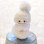 ニット帽かぶった雪だるまちゃん(磁石入り) ☃️