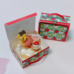 くまのケーキ　りんご🍎バッグ　ミニチュア　ハンドメイド