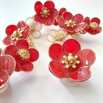 frozen「3purple」 cotton-pearl flower set 　