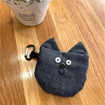 紺デニム☆ねこちゃんポーチ