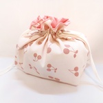 cherry柄☆ お弁当袋 ランチバッグ  巾着袋