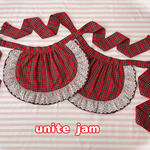 タータンチェックのエプロン