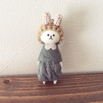 Ruhako ベージュうさ帽子さんL