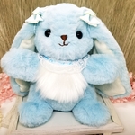 ぬいぐるみ、うさぎ、メルヘンうさぎ、水色、大きめ
