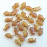12個・15×8ｍｍ・魚・ダークサーモン・ガラスビーズ・フィッシュ・21092338