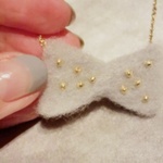 さんかくリボンネックレス☆モフモフ