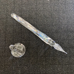 【JINガラス 気まぐれ試作室】 揺らぎ ダイクロ レインボー ガラスペン 