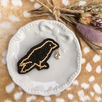 Matilda【刺繍ブローチ　カラス】