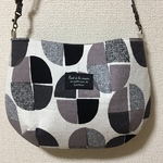 【再販】サコッシュ 北欧柄 ハーフラウンド グレー