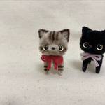 小さなキジトラ 猫ちゃん　モールアート　モールベア