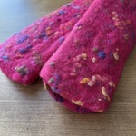 【客注品】羊毛フェルトつぶつぶピンクのメガネケース