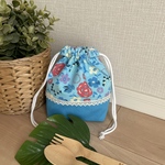  【N様オーダー品】コップ袋～爽やかな花柄～