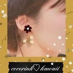 12月末迄送料無料❣️お花フロッキー♡サージカルステンレスピアス💖