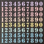  ☆数字／パステル(全6色) 80枚☆     ダイカット  クラフトパンチ  アルバム  スクラップブッキング
