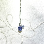 サージカルステンレス レインボームーンストーン タンザナイト ネックレス