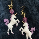 とにかくでかい〜！キラキラユニコーンピアス🦄