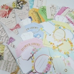 （1059）My favorite Collection  Part9 ☆ちょっと贅沢に～可愛くて胸がキュンとなる素敵なフレークシールやタグ、ブーケのメッセージ☆54セット入り。・。・(^^♪