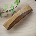 ★リグナムバイタのツートンカラーのバレッタ（緑檀MW2.3）長さ9.2cm×幅2.3cm