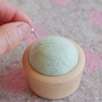 羊毛ピンクッション【針山】パステルグリーン