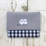 シマエナガの刺繍ポケットティッシュケース