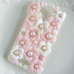mippy731733様オーダー品au SHL25♡ベビーピンクのお花のケース