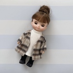 No.431¨̮♡︎ソランちゃん 服¨̮♡︎シャギーチェックコート×ワンピース