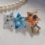 星空　レジンヘアクリップ136