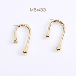 M6433  4個  高品質デザインピアス しずく型 17×37mm ゴールド 2 X（2ヶ）