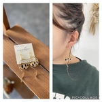 ハラコ×ねじれスティックのシンプルピアス