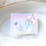  12/23 20:00分✯イヤーフックピアス《すりガラスパープル》