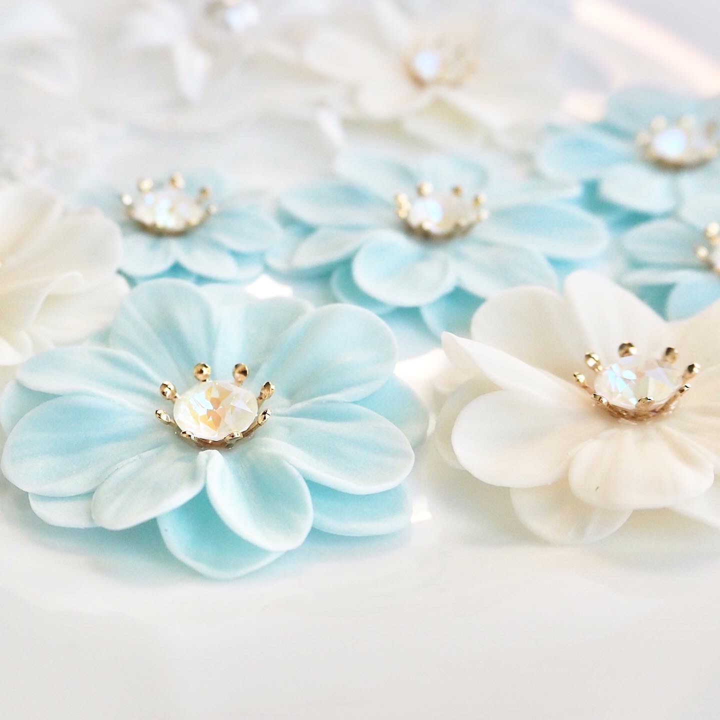 再販❁車内に飾れる！フラワーインテリア ブルー - KIYO✳︎車内