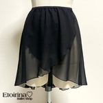 chiffon pull-on skirt (スワロ有／無)ブラック　バレエ　巻きスカート　エトワリーナ