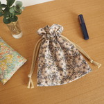 【完成品】リバティのミニ巾着☆メイモリス☆May Morris☆小物入れ☆マスクケース
