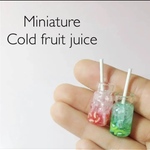 コースター付き　ミニチュア 氷入りひんやりドリンク