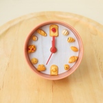 小さなパンの腹ぺこ置き時計🥖【ピンク】