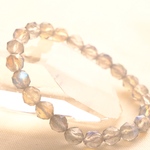 最高品質🌕月と太陽のハーモニーから生まれた☀️ラブラドライト　スターカットSA 8㎜　パワーストーンブレスレット