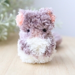 チンチラ＊ふわふわ刺繍ストラップ