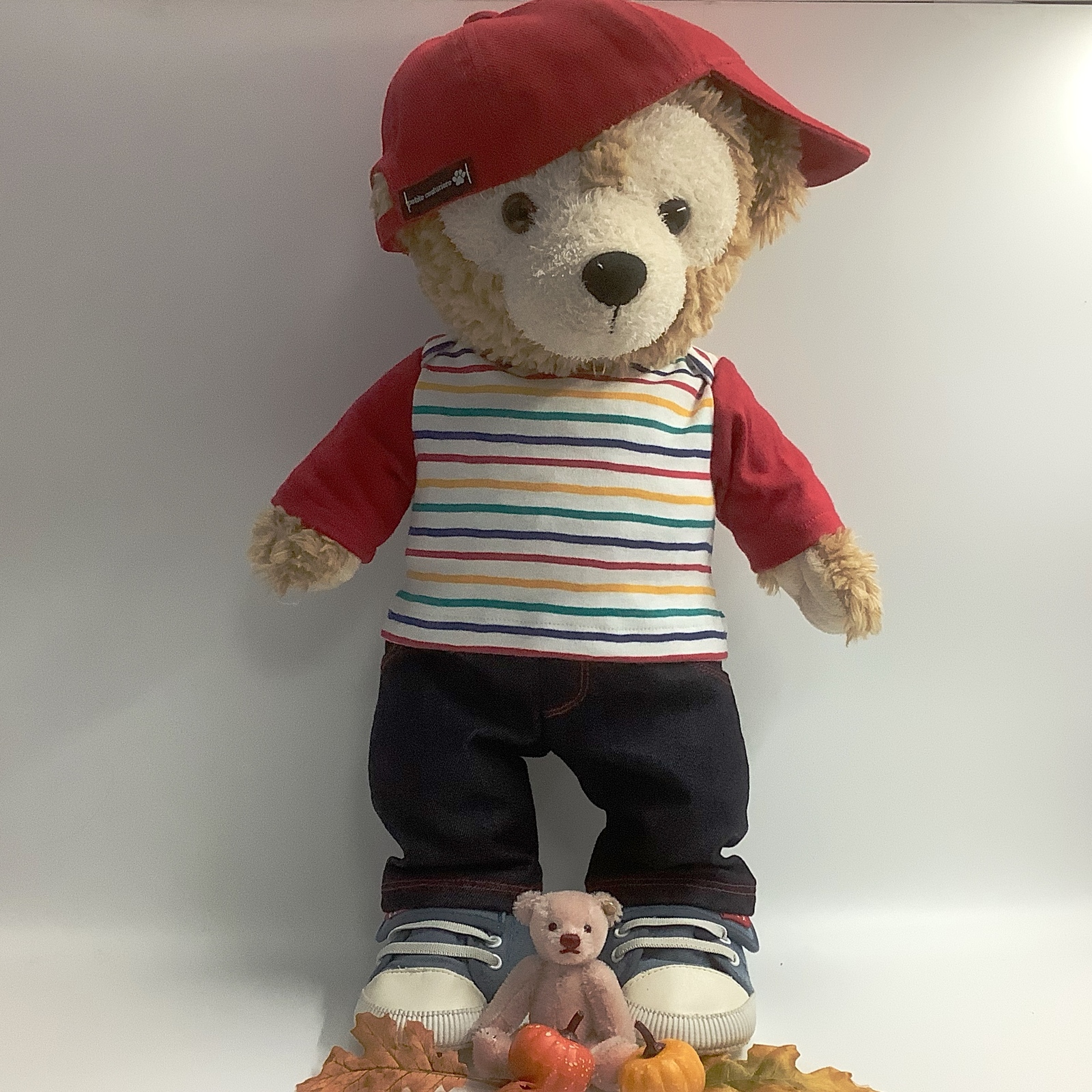 ハンドメイド★ジャックランタンプリントパンツ♡ダッフィーぬいぐるみＳサイズ用コス ハンドメイド☆ジャックランタンプリントパンツ♡ダッフィー