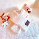 ❁⃘名入れ❁⃘ ホワイトのシンプル可愛い キッズマフラー 