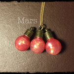 電球型 惑星ネックレス【Mars】