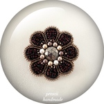 Vintage Flower ビンテージフラワー　ビーズ刺繍ブローチ