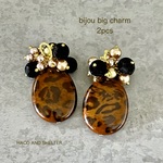 2pcs★velour & big leopard charm（ベロアミックスチャーム）・12/24〜ver.
