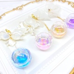 ꫛꫀꪝ✧‧˚オーロラガラス　ブルー【ピアス】