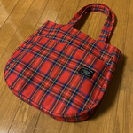 タータンチェックトートバック　ハンドメイドトートバック　ショルダーバック