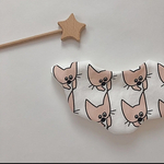 new◯83 もじもじねこちゃん ハンドメイド もくもくスタイ
