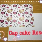 デザインペーパー【Cap cake  Rose】