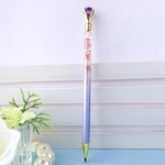 受験生の皆様,試験勉強中の皆様応援❋ダイヤ付き𑁍ハーバリウムシャーペン (レジン)-パープル❸- 