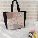 訳あり・Black nine patchwork・大人可愛いちょこっとBOXバッグ