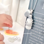 雪だるま×手袋 モノトーン ネックレス